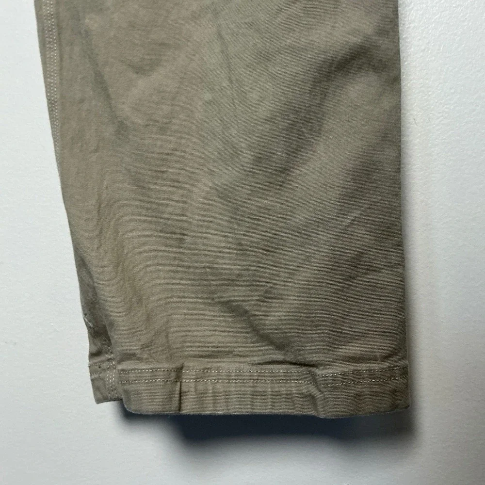 Duluth Flex Fire Hose Mens 48x32 Relaxed Fit Khaki Cotton Spandex Work Pants Tan